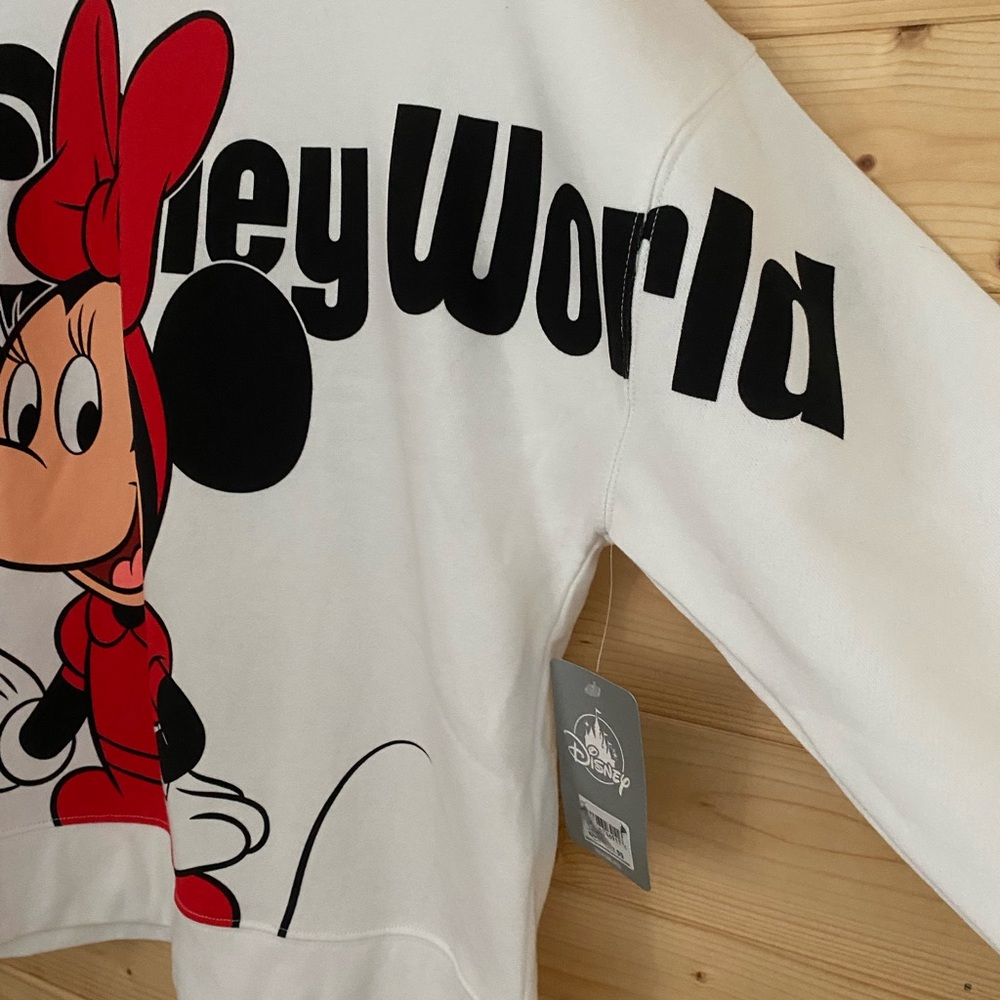 SOLD | WDW Minnie Mouse Double-Sided White XS Whimsical Pullover Crewneck Sweat… - Picture 3 of 15